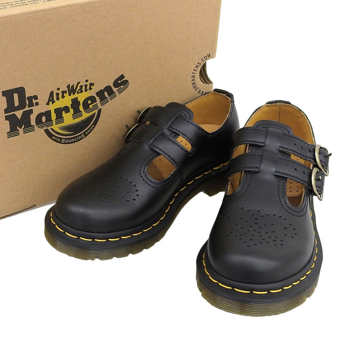Pristine Dr.Martens Leather shoes MARY JANE black leather Women 12916