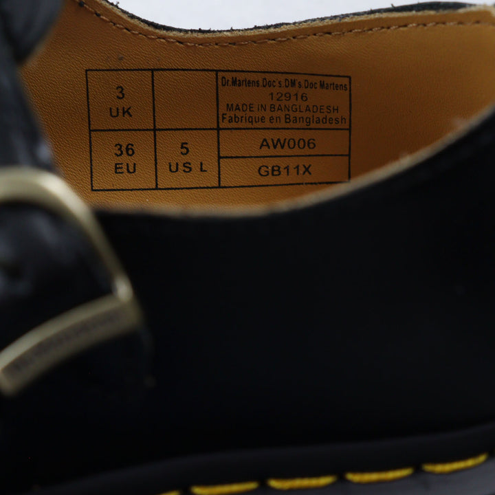 Pristine Dr.Martens Leather shoes MARY JANE black leather Women 12916