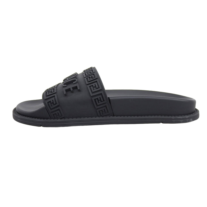 Pristine FENDACE Sandals Fendi Versace black rubber Women 36 8X8340