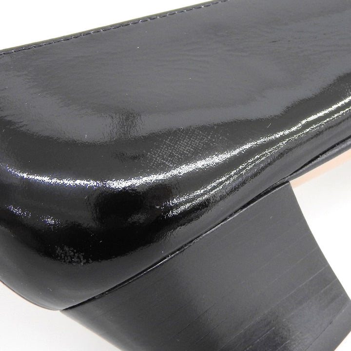 Excellent Salvatore Ferragamo pumps MAIL Vara ribbon black leather Women 5 67035