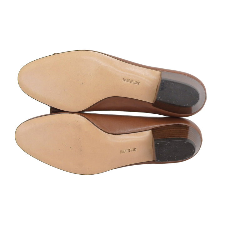 Excellent Salvatore Ferragamo pumps VARA Vara ribbon Brown leather Women 5