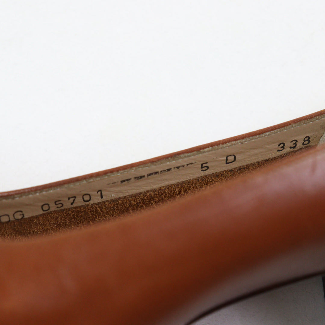 Excellent Salvatore Ferragamo pumps VARA Vara ribbon Brown leather Women 5