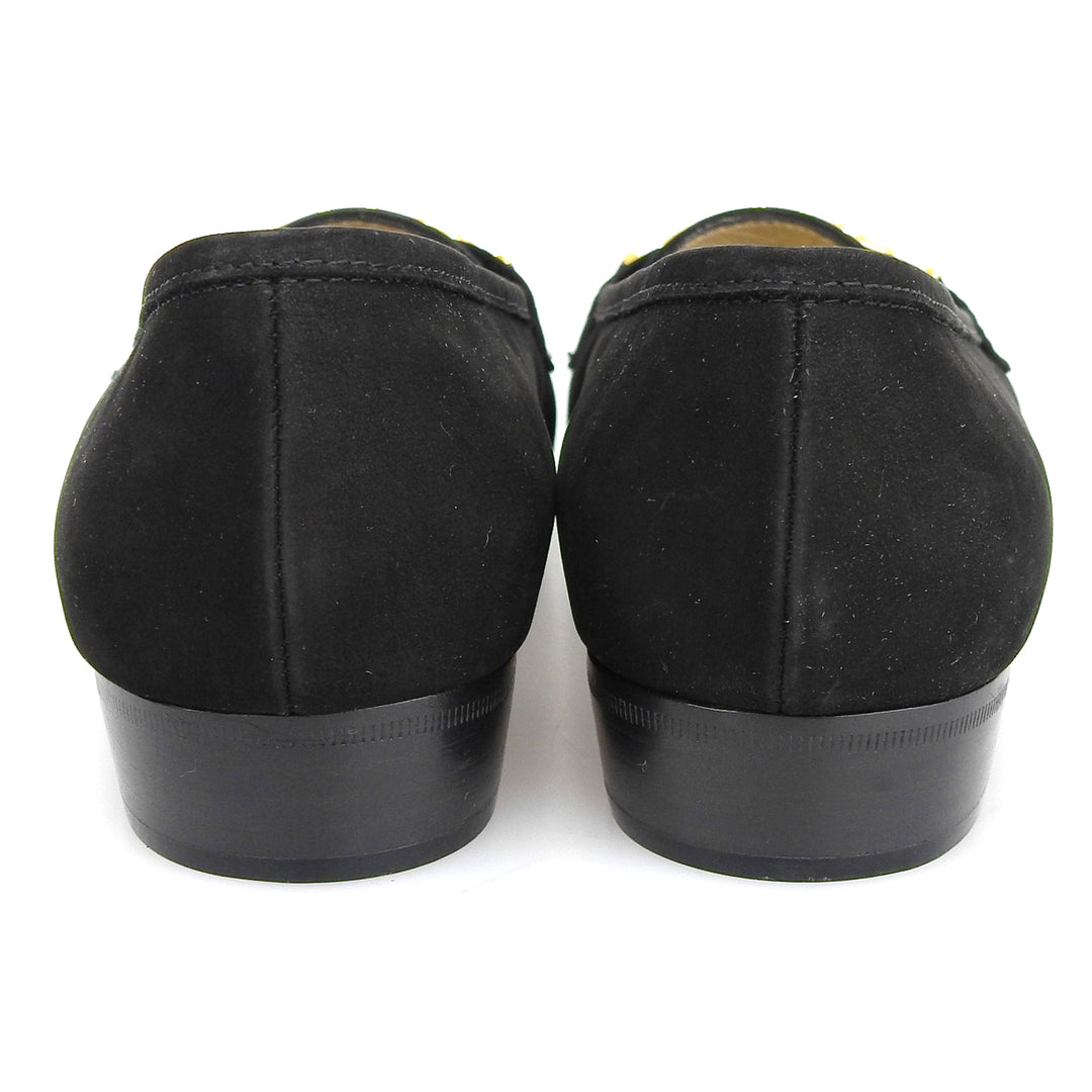 Excellent Salvatore Ferragamo pumps BABS Double Gancini black Nubuck Women 5.5