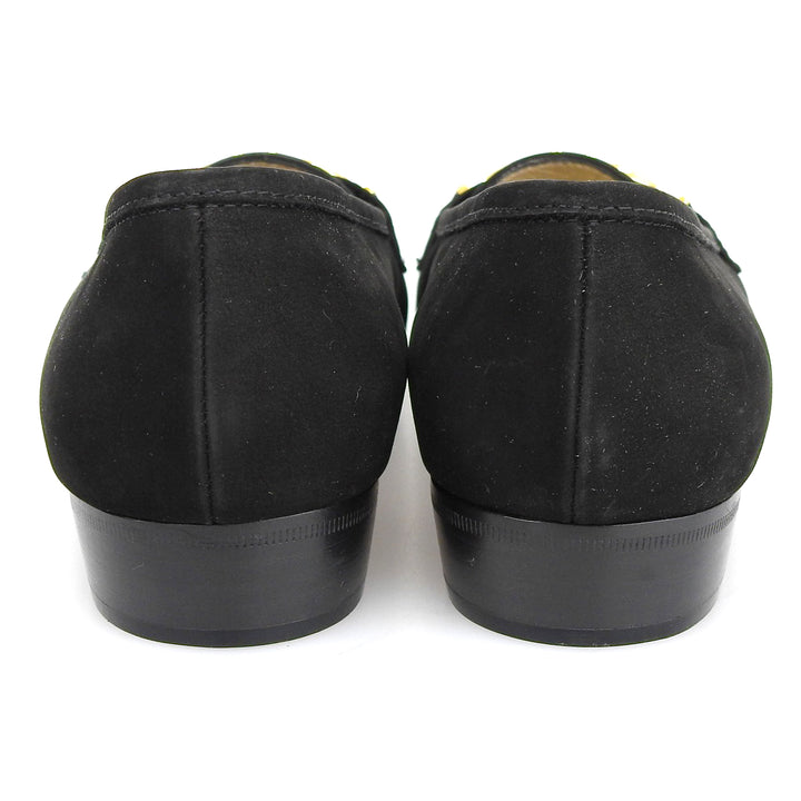 Excellent Salvatore Ferragamo pumps BABS Double Gancini black Nubuck Women 5.5