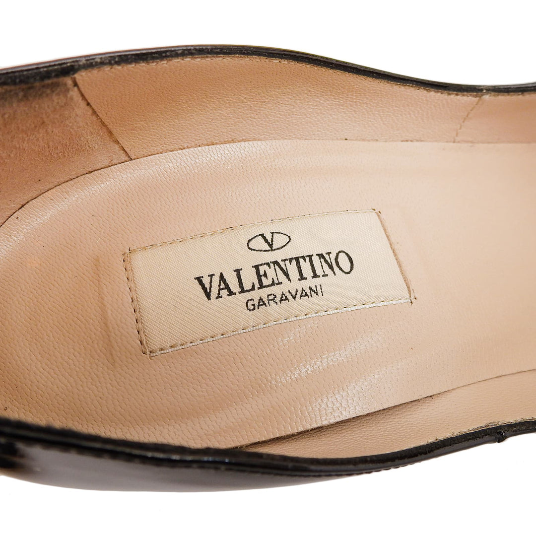 Excellent Valentino Garavani pumps Ankle strap black Patent leather Women 38