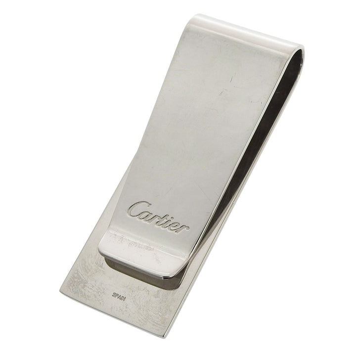 Great Cartier Money clip C Do 2C Decor Logo Engraved Bill Clip Silver metal mens