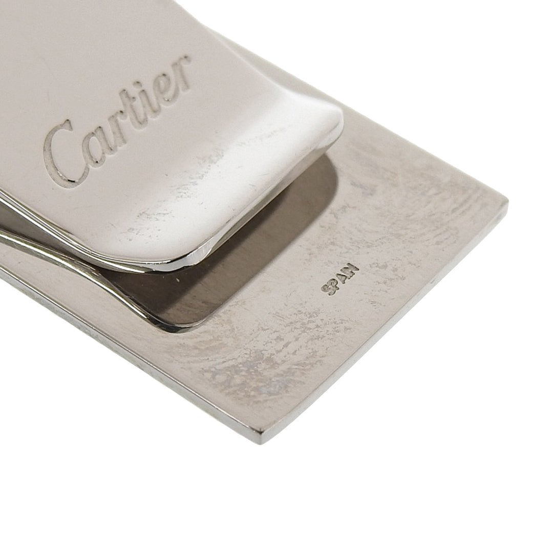 Great Cartier Money clip C Do 2C Decor Logo Engraved Bill Clip Silver metal mens
