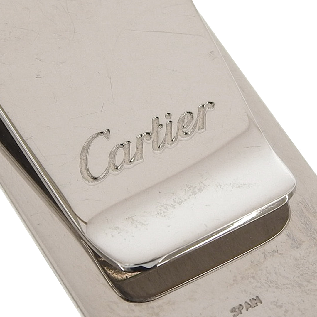 Great Cartier Money clip C Do 2C Decor Logo Engraved Bill Clip Silver metal mens