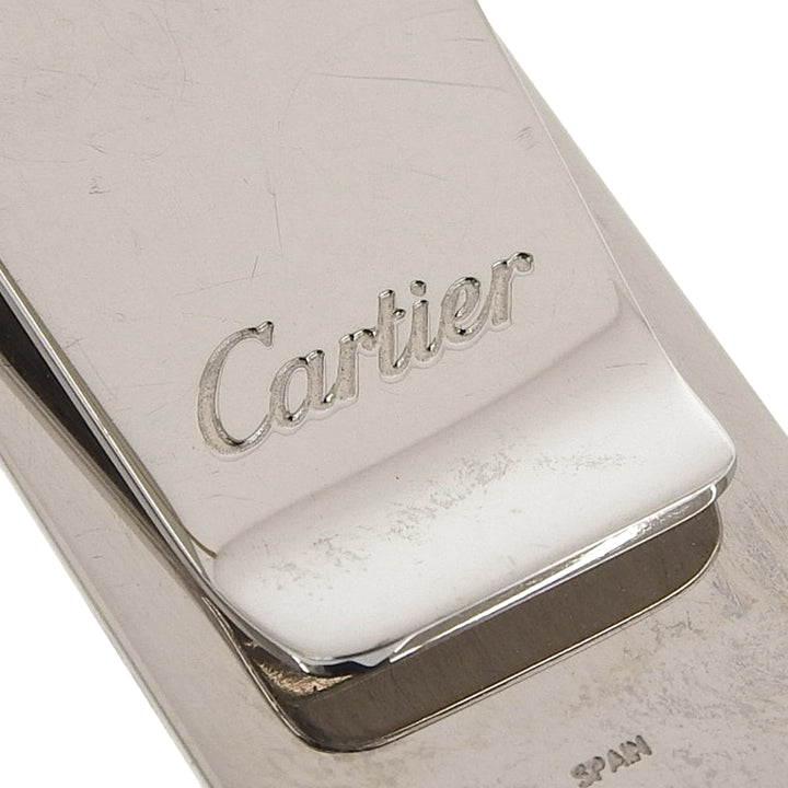 Great Cartier Money clip C Do 2C Decor Logo Engraved Bill Clip Silver metal mens