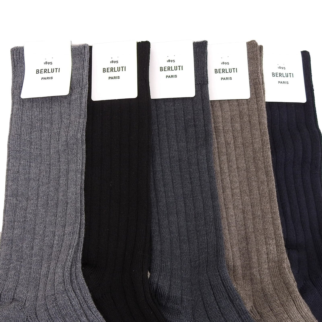 Pristine BERLUTI Other fashion goods Socks Black gray system wool mens