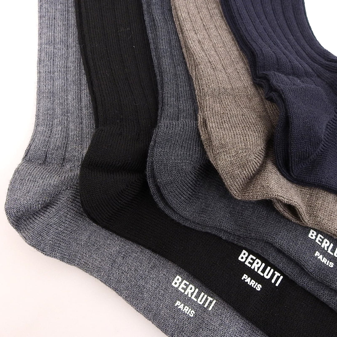 Pristine BERLUTI Other fashion goods Socks Black gray system wool mens