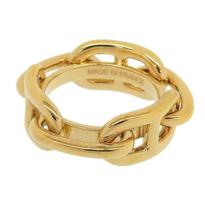 Excellent HERMES Scarf ring Legato Chne Dunkel gold Gold Plated Women