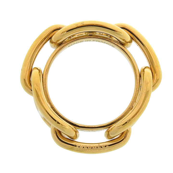 Excellent HERMES Scarf ring Legato Chne Dunkel gold Gold Plated Women
