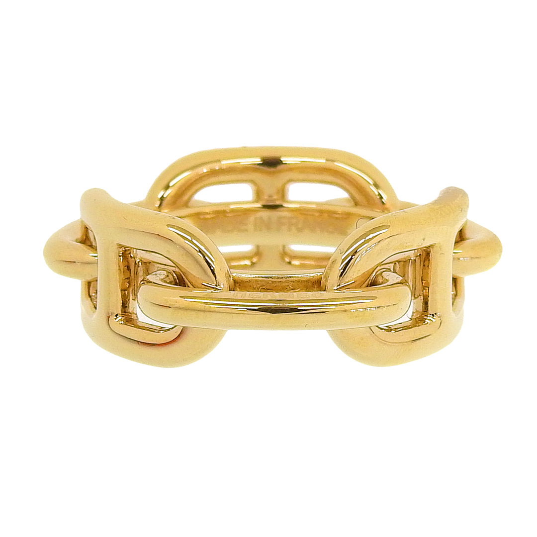 Excellent HERMES Scarf ring Legato Chne Dunkel gold Gold Plated Women