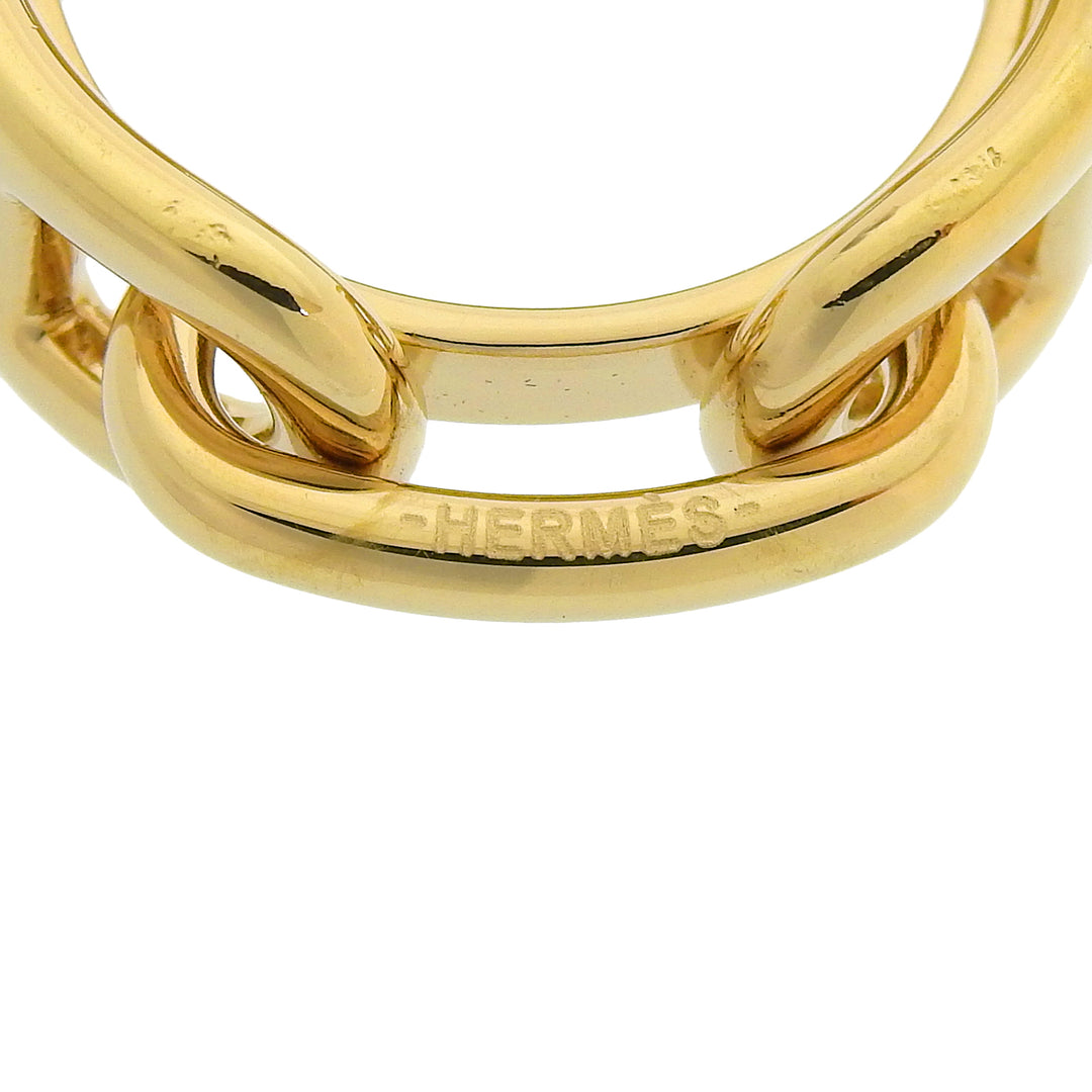 Excellent HERMES Scarf ring Legato Chne Dunkel gold Gold Plated Women
