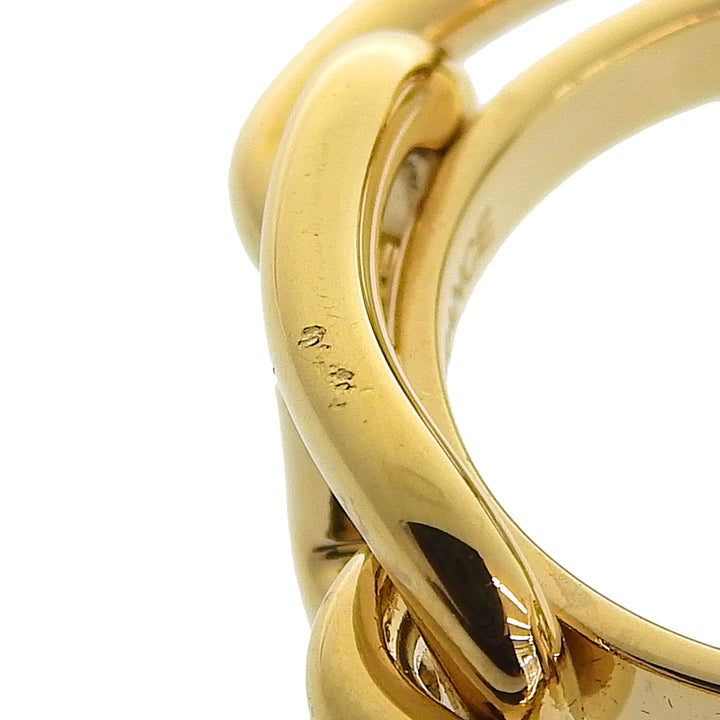 Excellent HERMES Scarf ring Legato Chne Dunkel gold Gold Plated Women