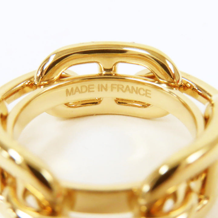 Excellent HERMES Scarf ring Legato Chne Dunkel gold Gold Plated Women