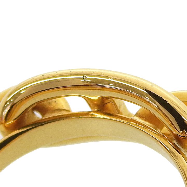 Excellent HERMES Scarf ring Rugate Chne Dunkel Gold Plated Women