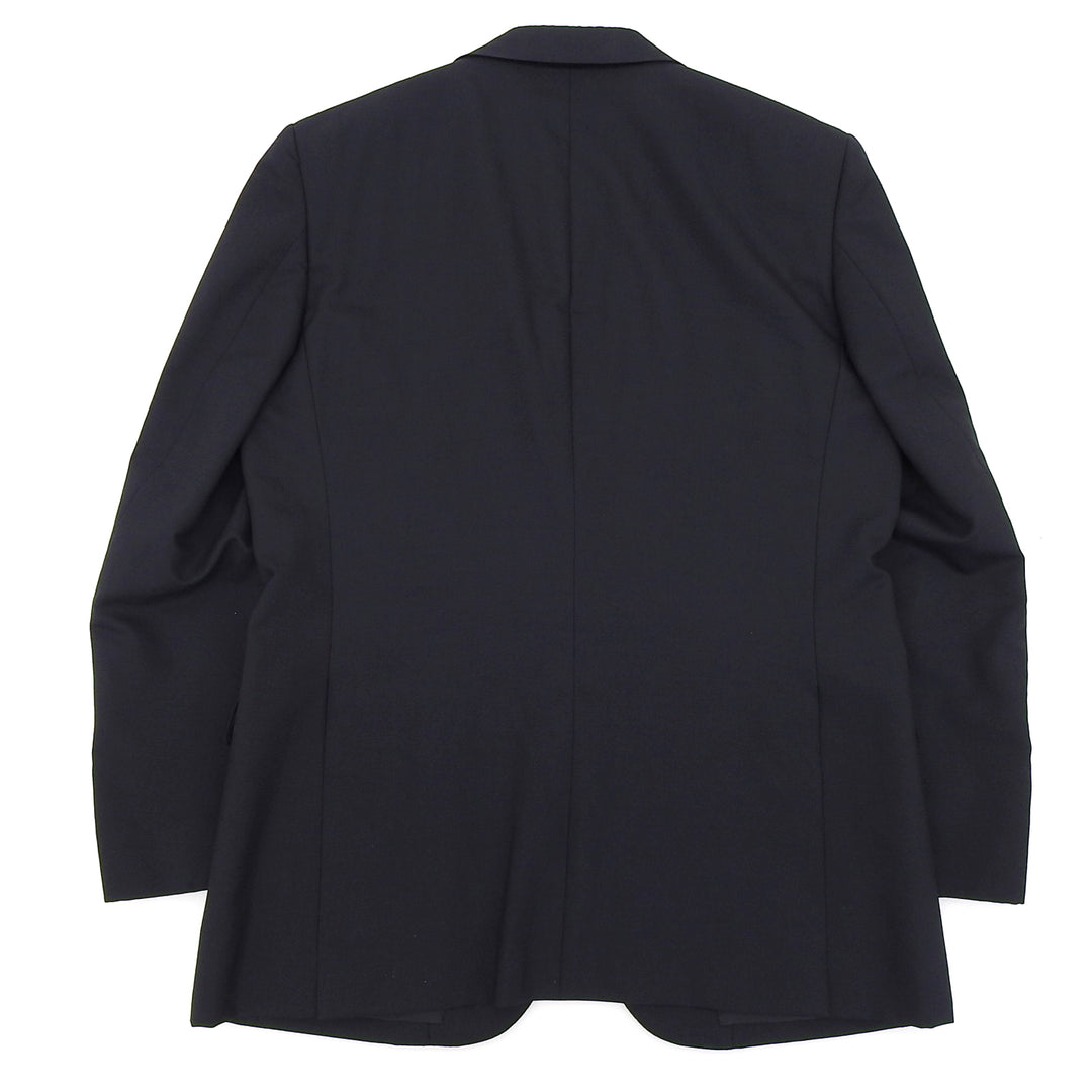 Very Good BURBERRY LONDON suit Logo metal button single Navy wool mens