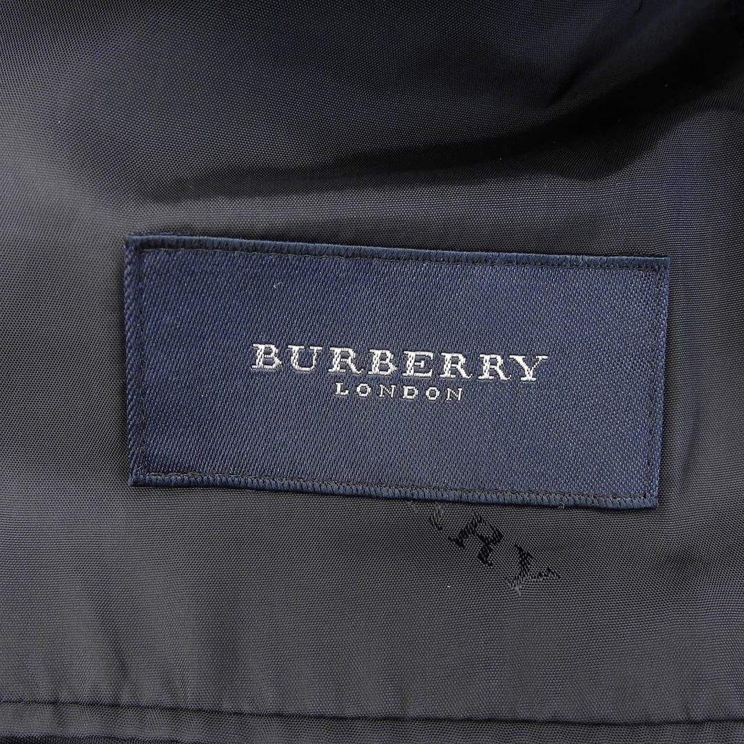 Very Good BURBERRY LONDON suit Logo metal button single Navy wool mens