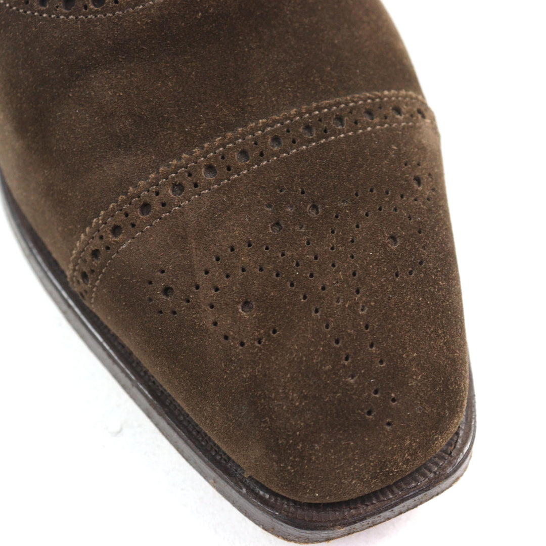 Great EDWARD GREEN Leather shoes CADOGAN 888 Last Semi-brogue Inner wing style 8.5