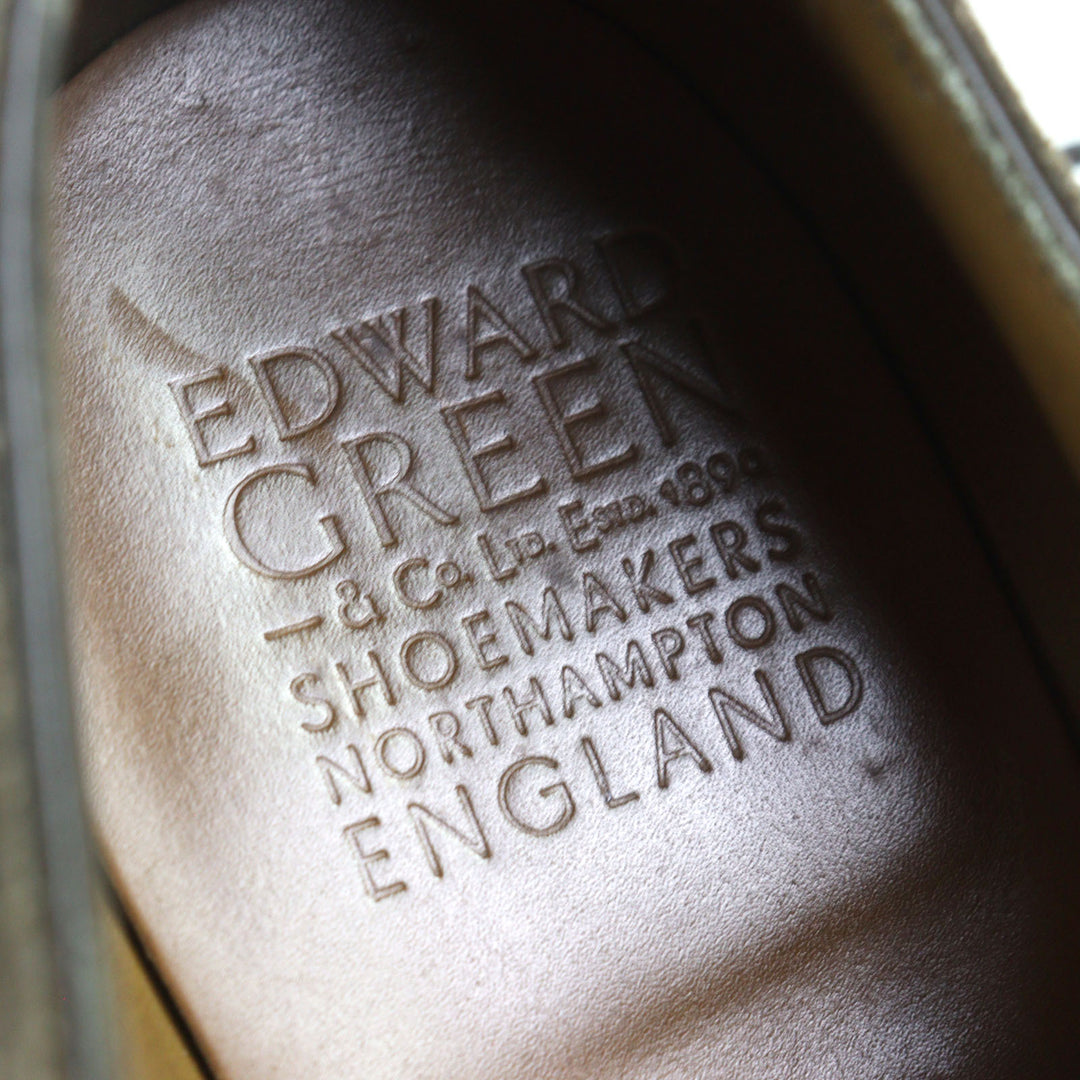 Great EDWARD GREEN Leather shoes CADOGAN 888 Last Semi-brogue Inner wing style 8.5