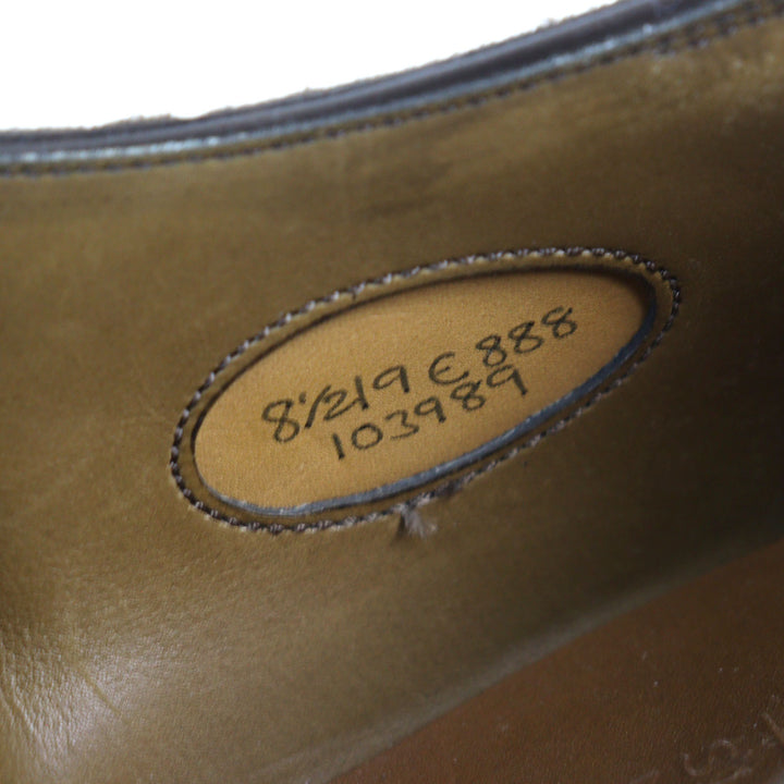 Great EDWARD GREEN Leather shoes CADOGAN 888 Last Semi-brogue Inner wing style 8.5