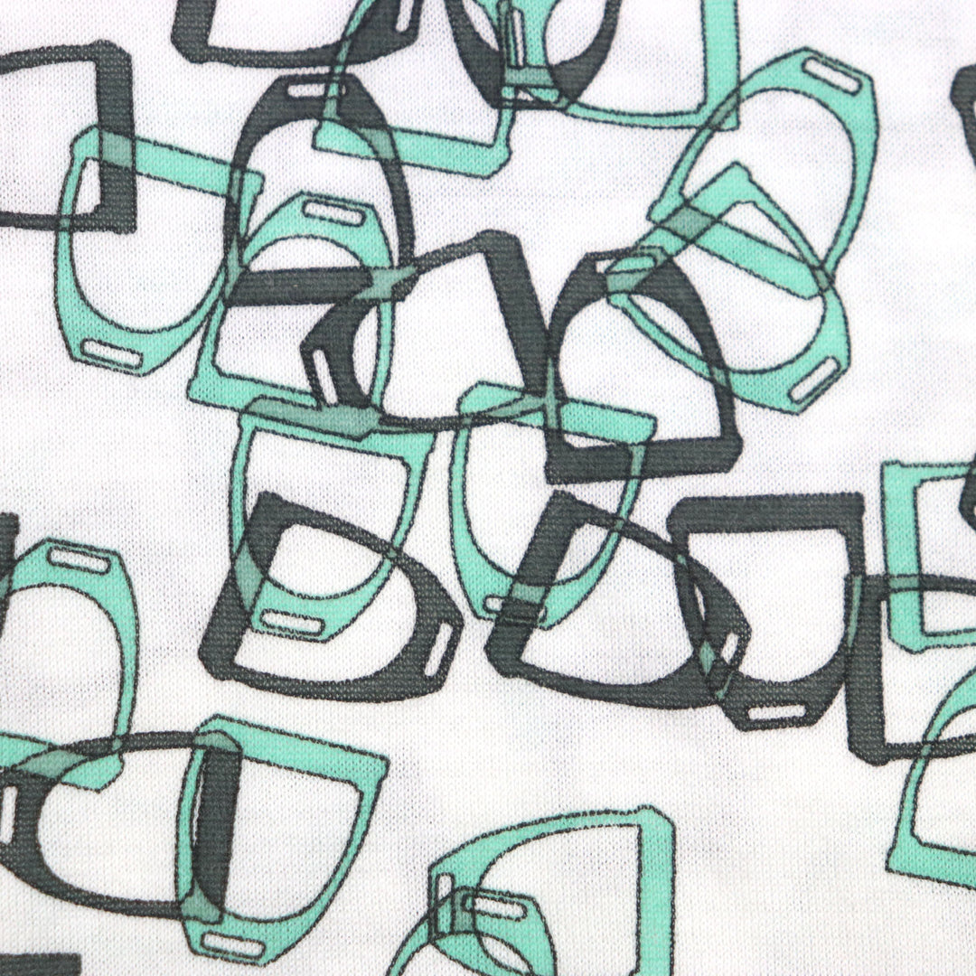 Great HERMES Short sleeve T-shirt White green cotton mens M
