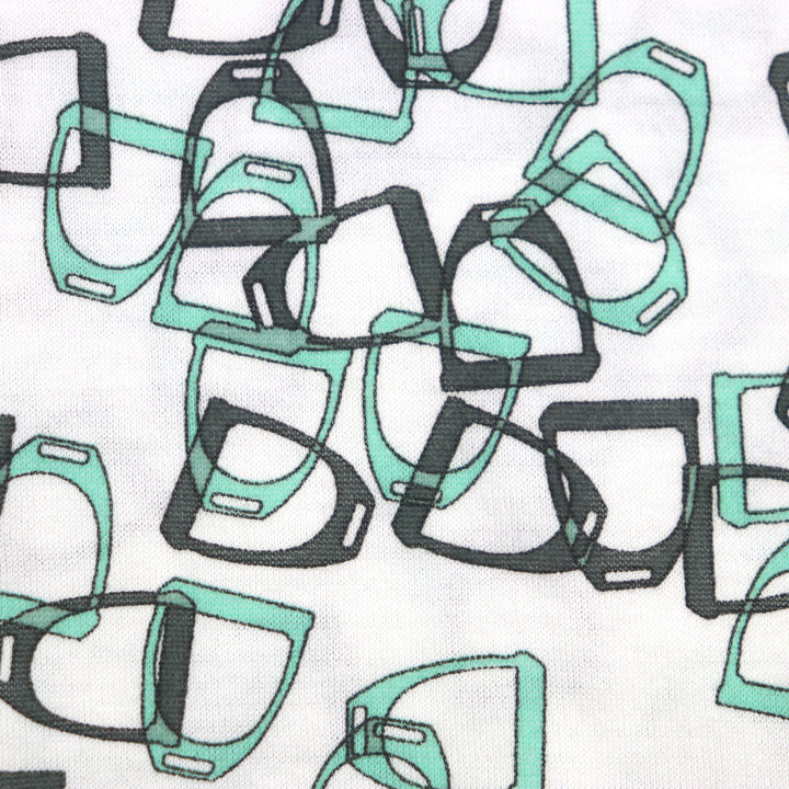 Great HERMES Short sleeve T-shirt White green cotton mens M
