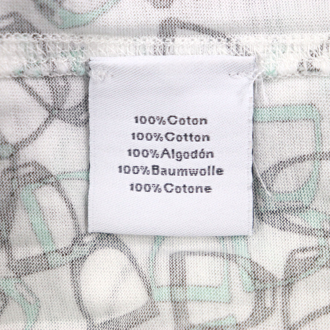 Great HERMES Short sleeve T-shirt White green cotton mens M