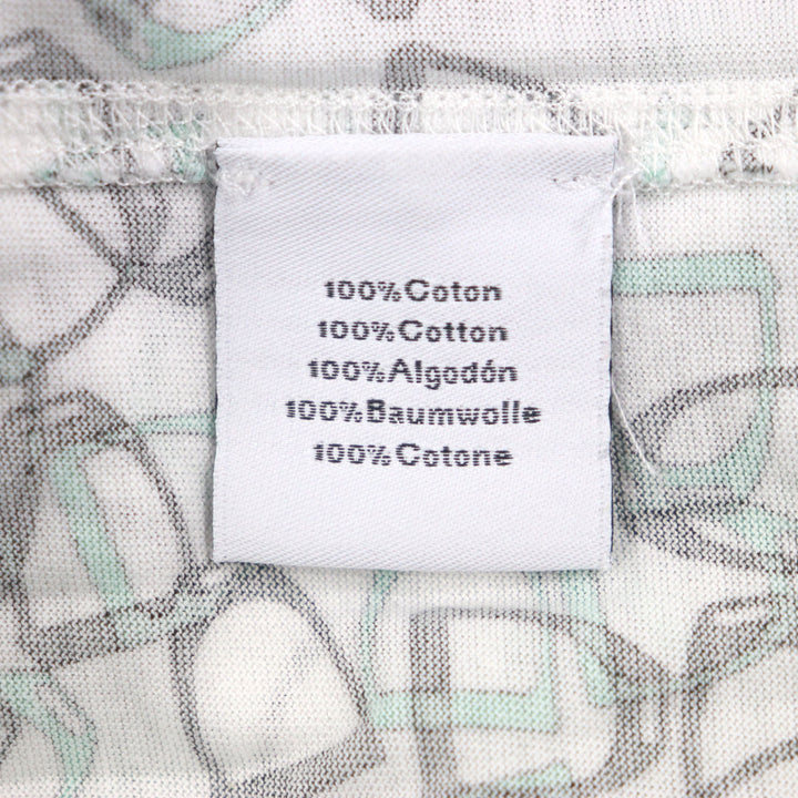 Great HERMES Short sleeve T-shirt White green cotton mens M
