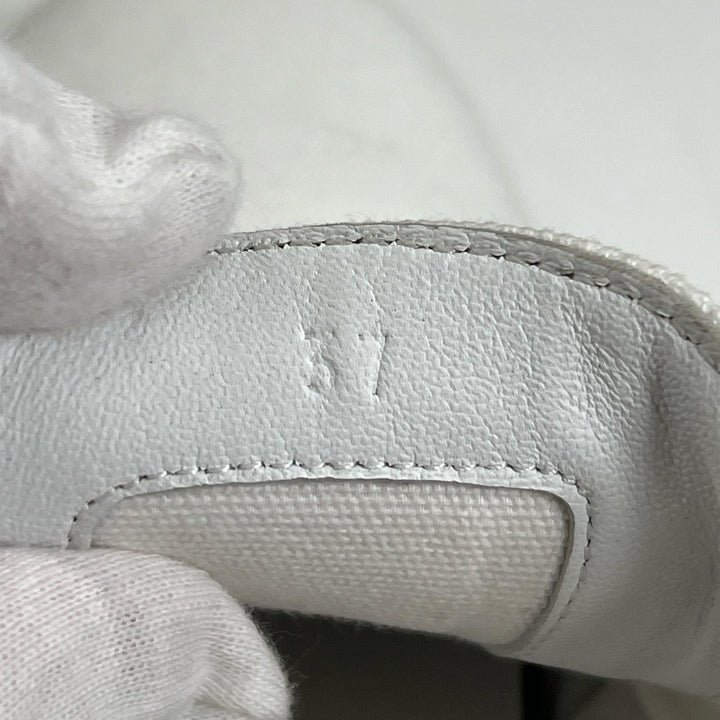 Great HERMES Low cut sneakers Innocent Logo Embroidery white canvas Women 37 241180Z