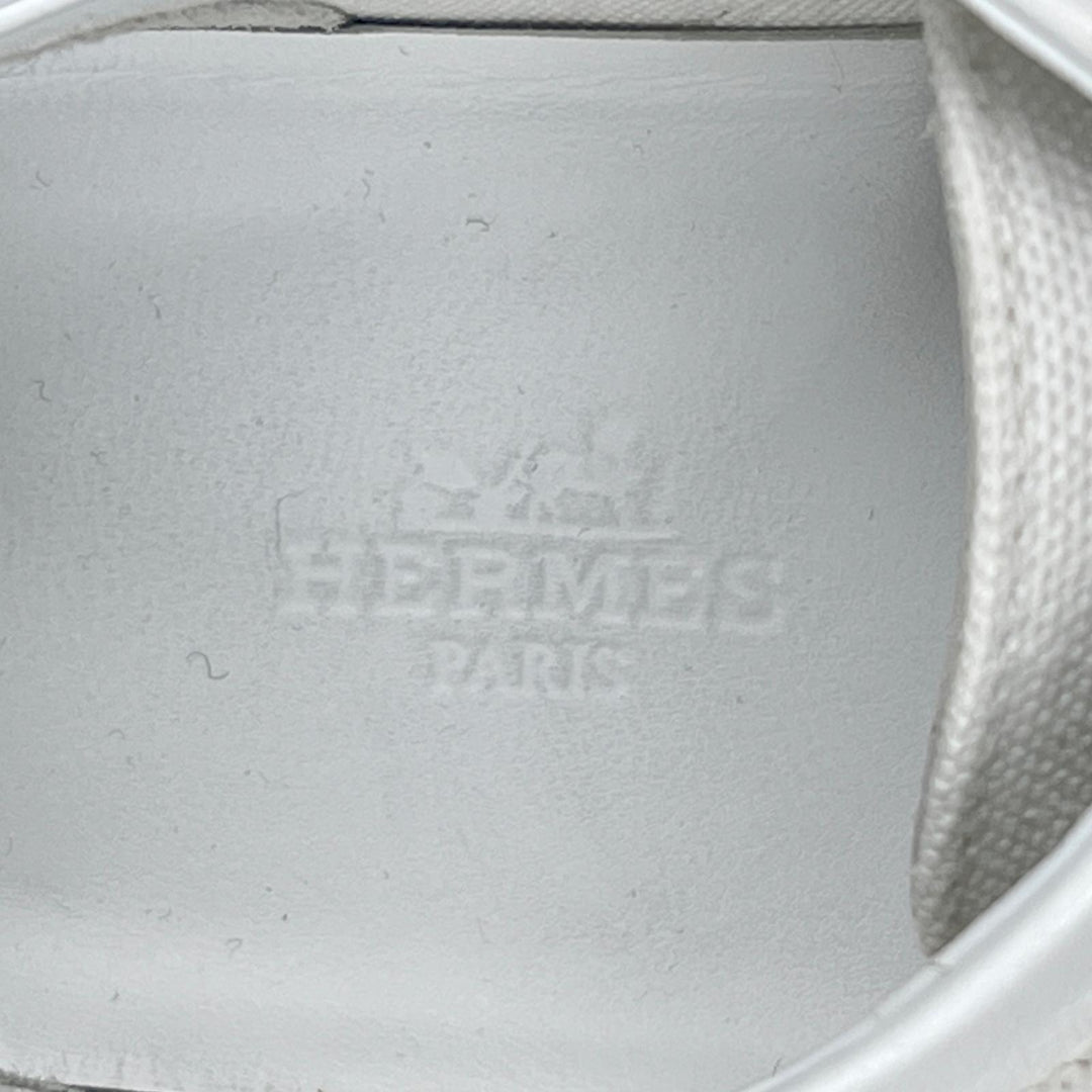 Great HERMES Low cut sneakers Innocent Logo Embroidery white canvas Women 37 241180Z