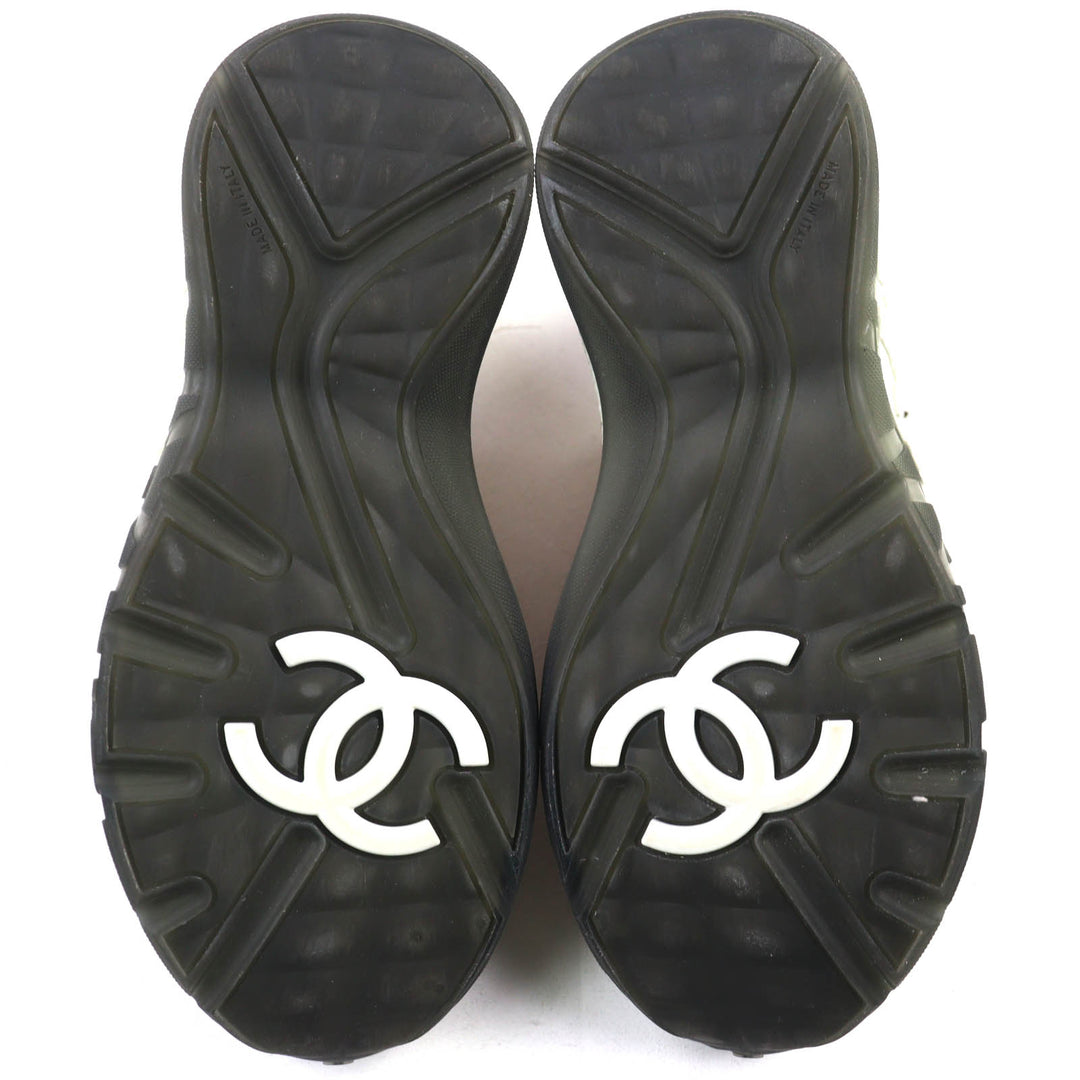 Great CHANEL sneakers COCO Mark Matelasse Logo Sole Suede Leather pink black 36 G38290