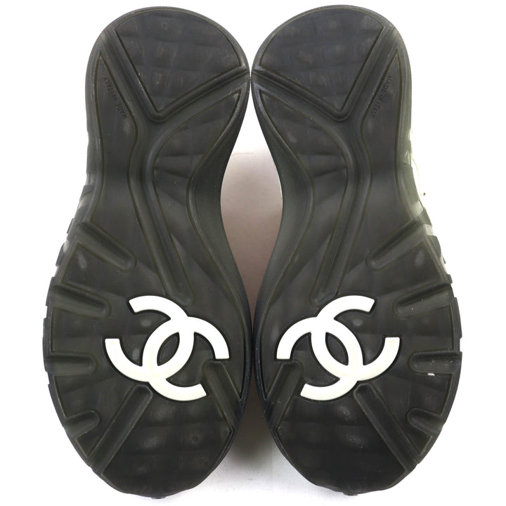 Great CHANEL sneakers COCO Mark Matelasse Logo Sole Suede Leather pink black 36 G38290