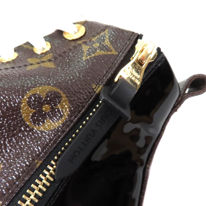 Excellent LOUIS VUITTON High cut sneakers Brown black leather Women 35