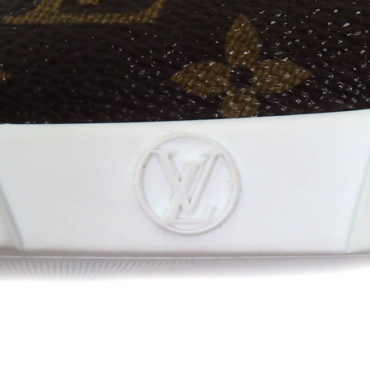 Excellent LOUIS VUITTON High cut sneakers Brown black leather Women 35