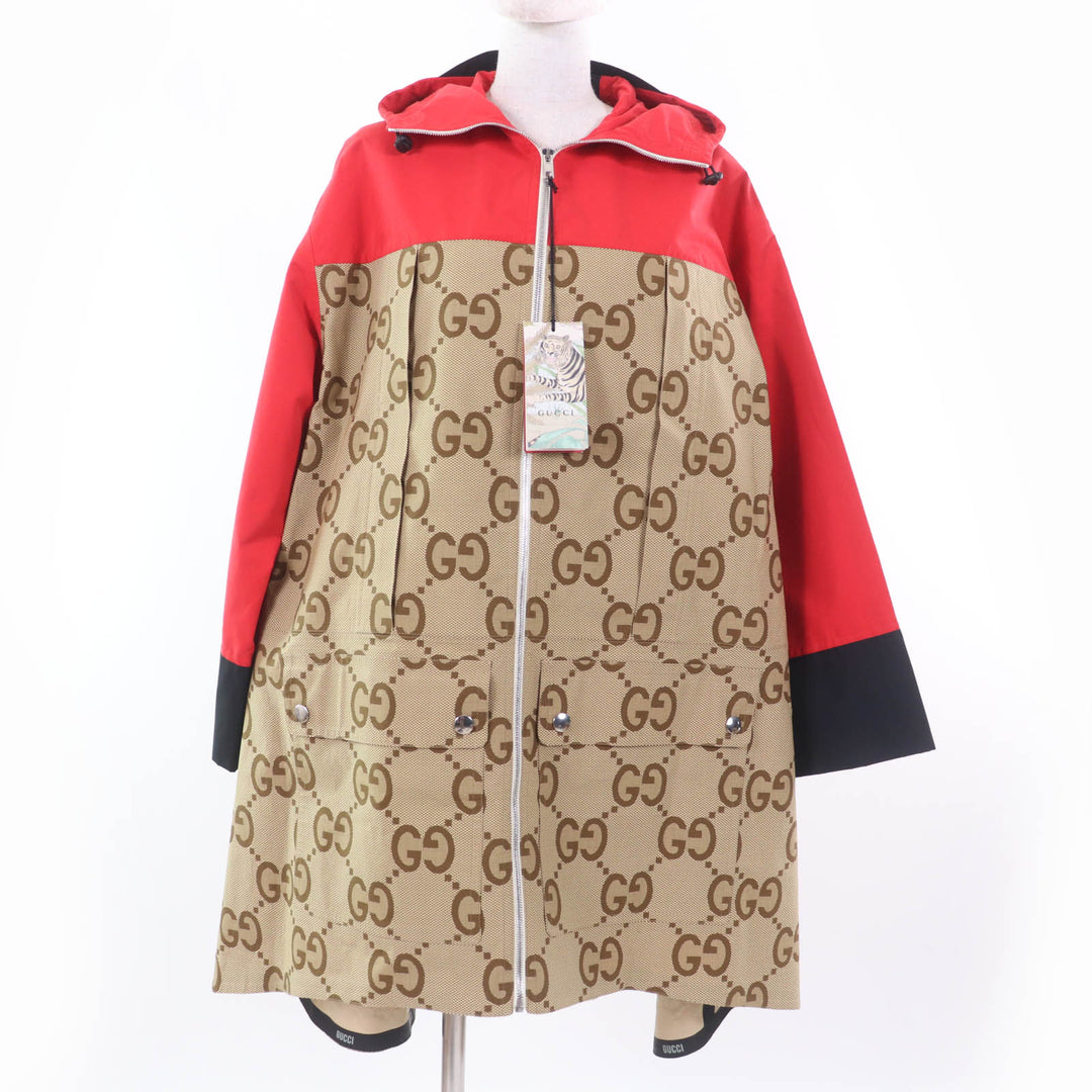 GUCCI coat TIGER Large GG pattern Red cotton Women 40 682981