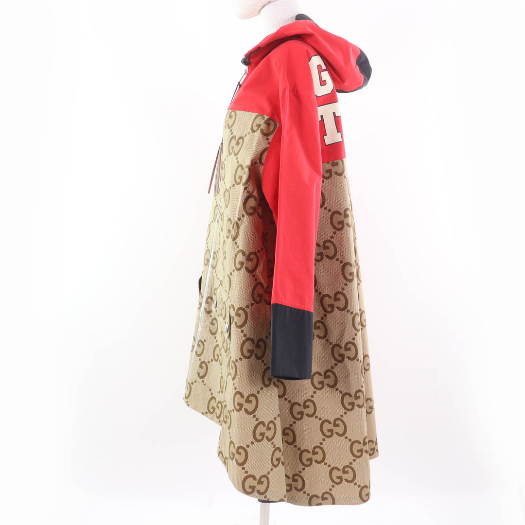 Excellent GUCCI coat TIGER Large GG pattern Red cotton Women 40 682981