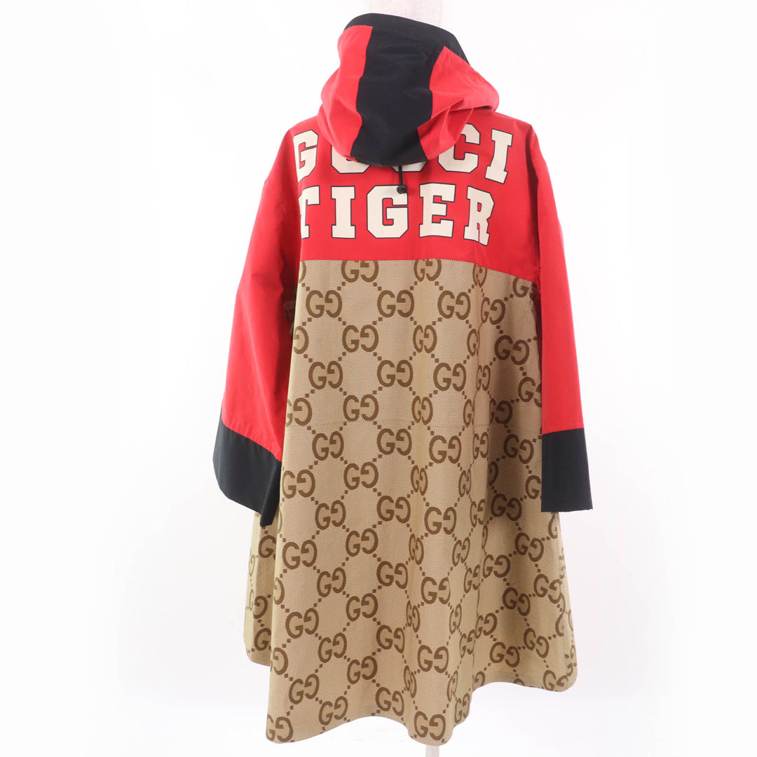 Excellent GUCCI coat TIGER Large GG pattern Red cotton Women 40 682981