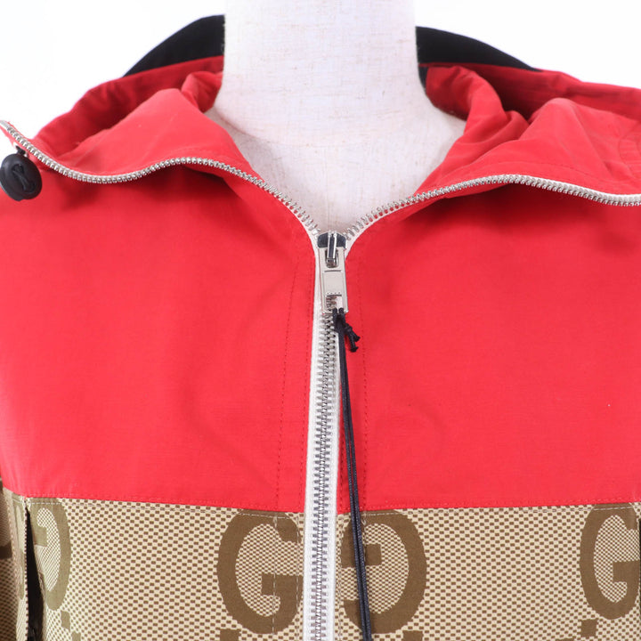 Excellent GUCCI coat TIGER Large GG pattern Red cotton Women 40 682981