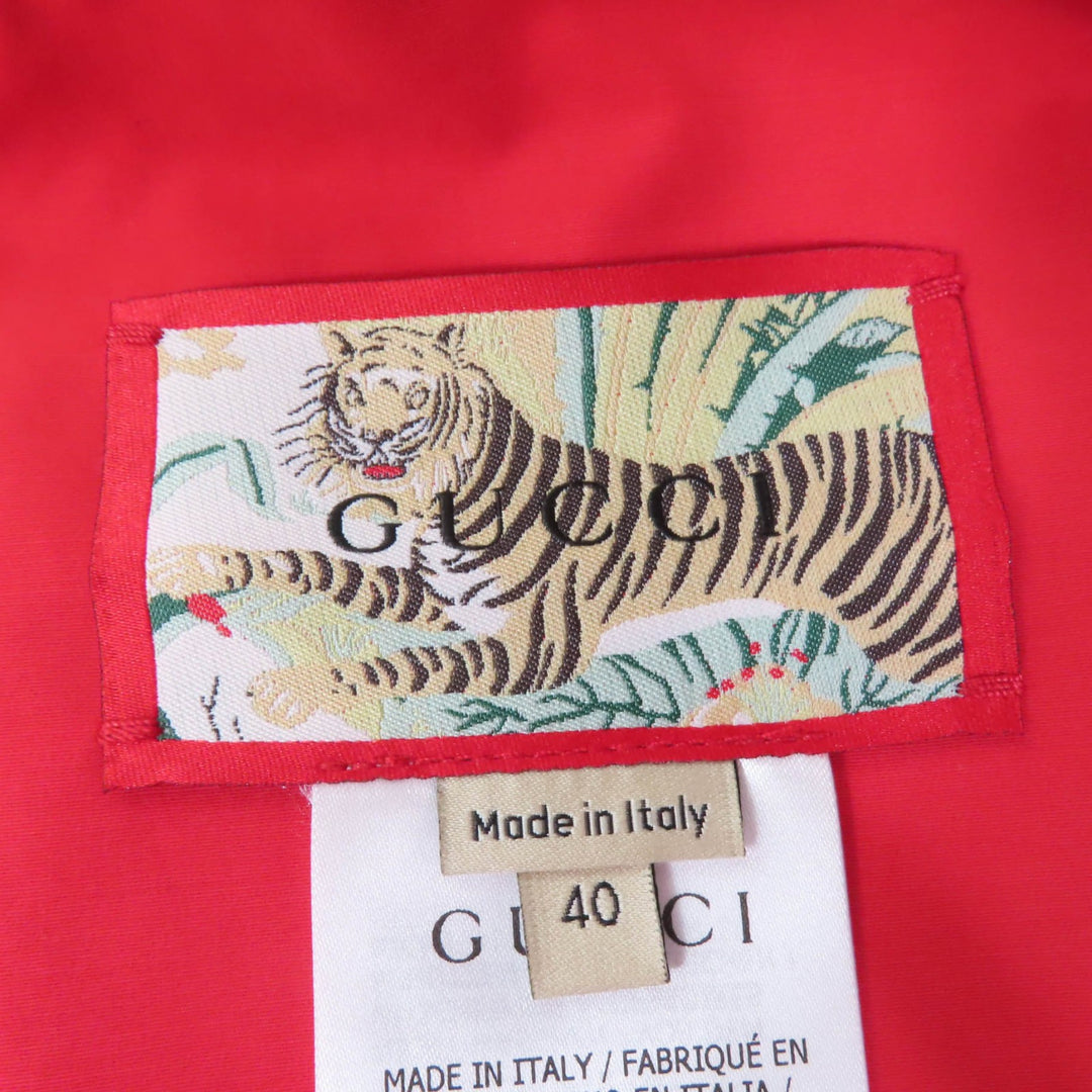 Excellent GUCCI coat TIGER Large GG pattern Red cotton Women 40 682981