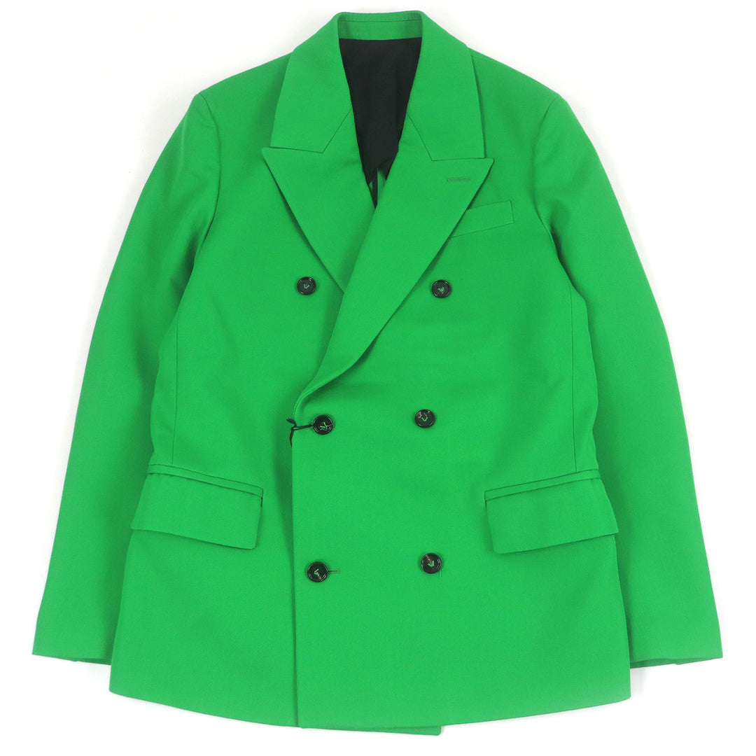 Pristine BOTTEGAVENETA tailored jacket Oversized double-breasted jacket green wool