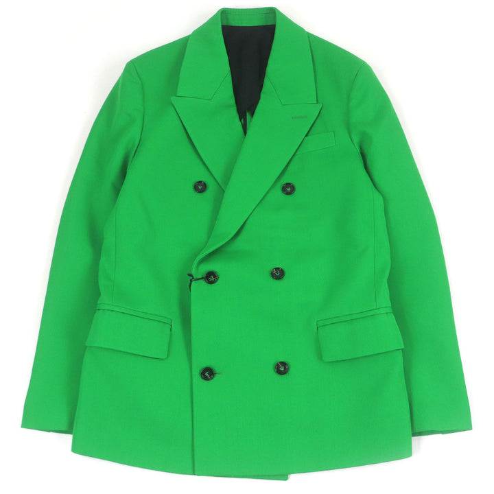 Pristine BOTTEGAVENETA tailored jacket Oversized double-breasted jacket green wool