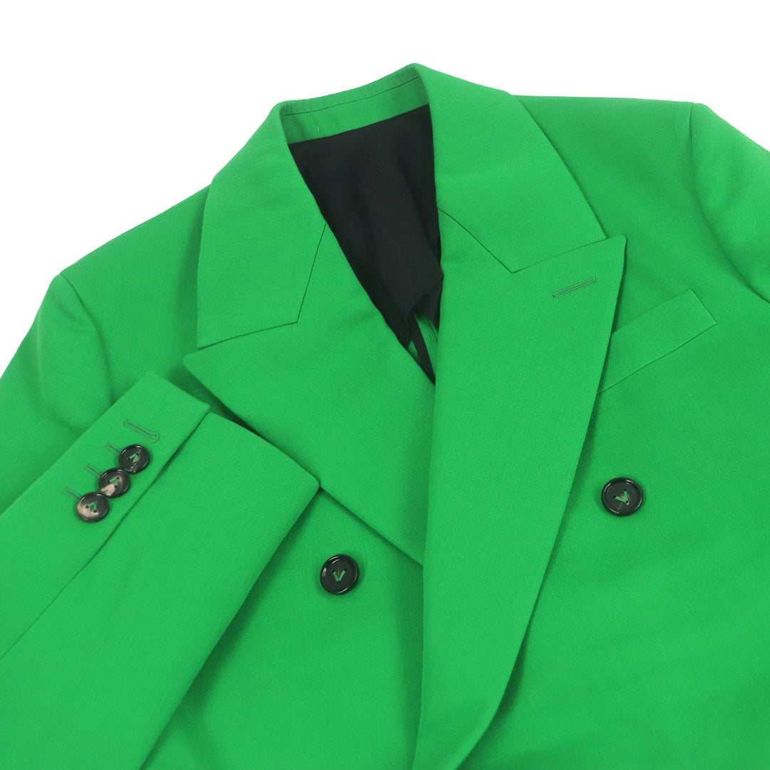 Pristine BOTTEGAVENETA tailored jacket Oversized double-breasted jacket green wool