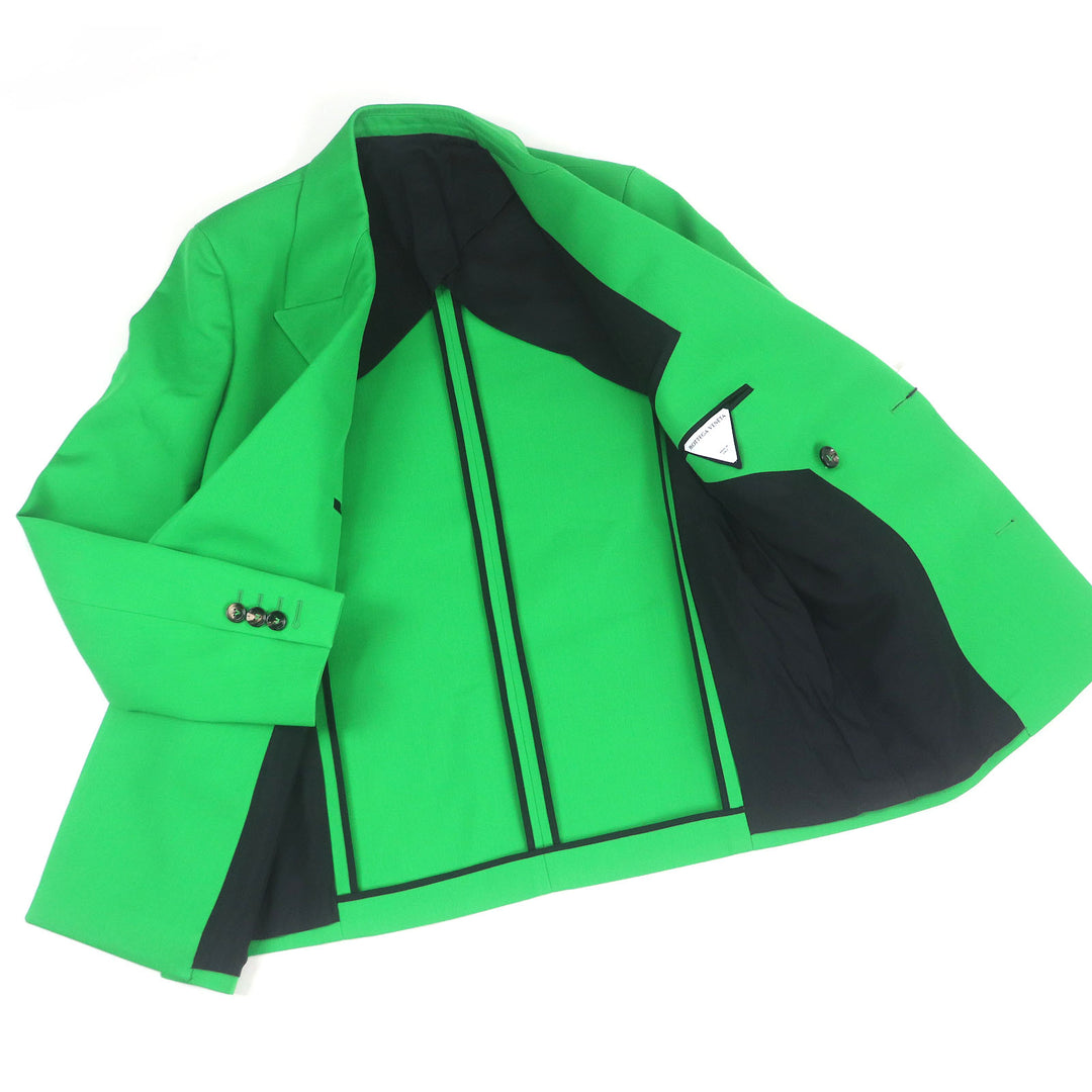Pristine BOTTEGAVENETA tailored jacket Oversized double-breasted jacket green wool