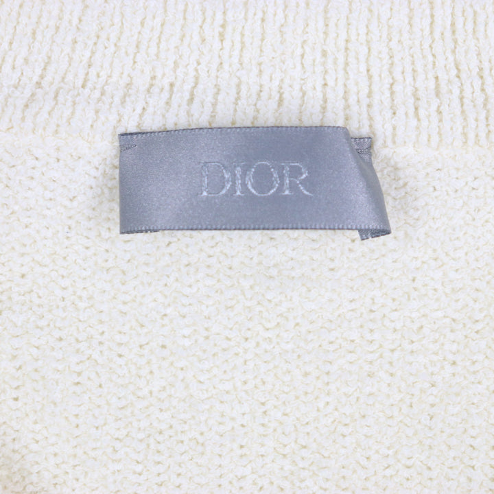Excellent DIOR sweater ERL Ivory cotton mens M 313M657AT498