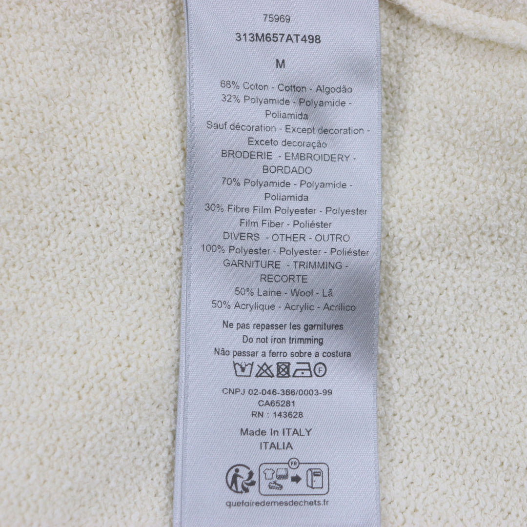 Excellent DIOR sweater ERL Ivory cotton mens M 313M657AT498