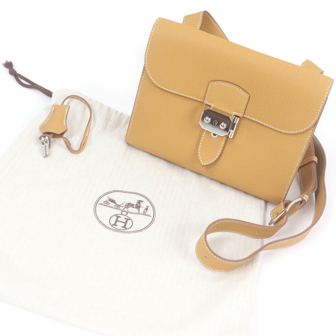 Excellent HERMES Other bag Sac Adepesh 21 Natural Sable Togo Leather mens