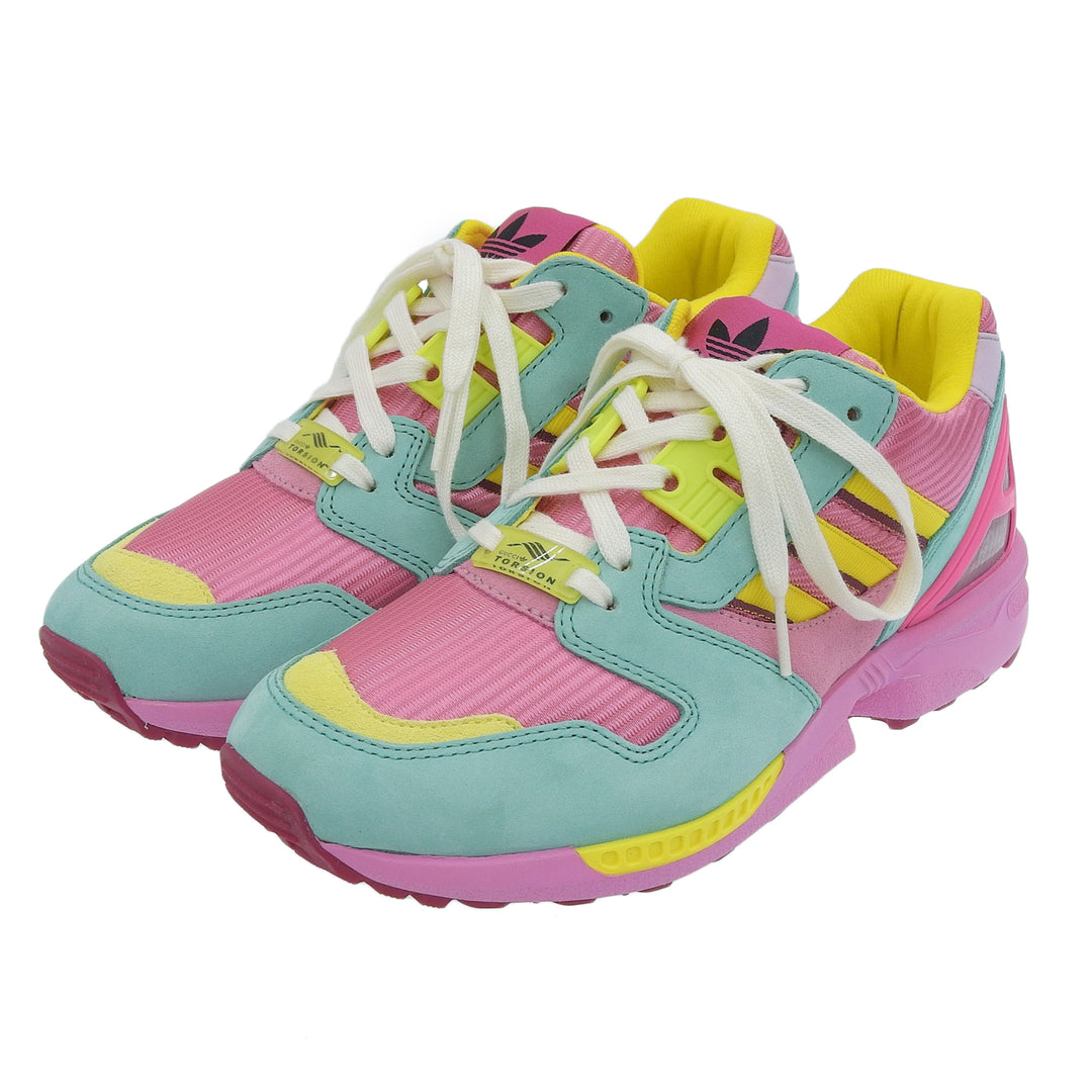 Pristine GUCCI×adidas sneakers TORSION ZX8000 Pink multi Suede leather Women 22.5 722212